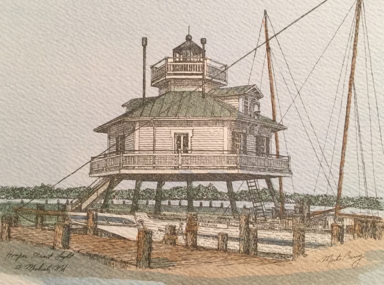 Hoopers Strait Lighthouse Martin Barry Art Baltimore, Maryland